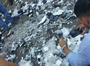 Mass destruction of counterfeited products
