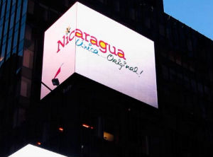 Nicaragua, promoted in Times Square