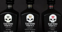 Tequila bottles in Halloween-themed ads